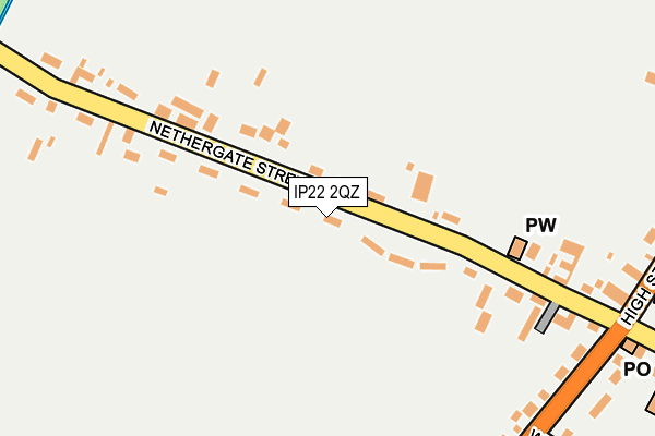 IP22 2QZ map - OS OpenMap – Local (Ordnance Survey)