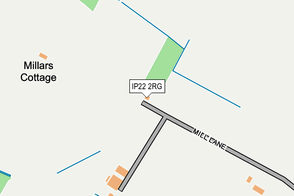 IP22 2RG map - OS OpenMap – Local (Ordnance Survey)