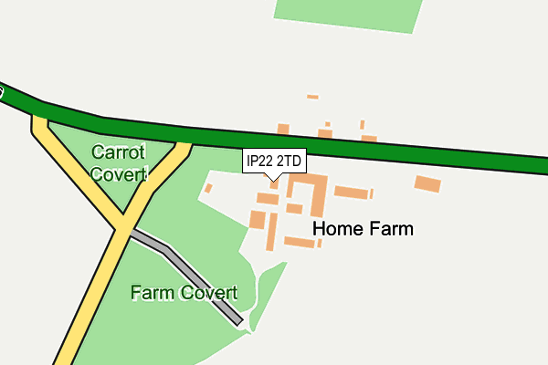 IP22 2TD map - OS OpenMap – Local (Ordnance Survey)