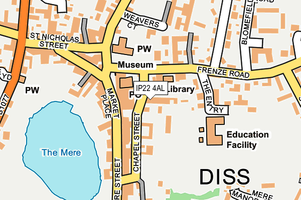IP22 4AL map - OS OpenMap – Local (Ordnance Survey)