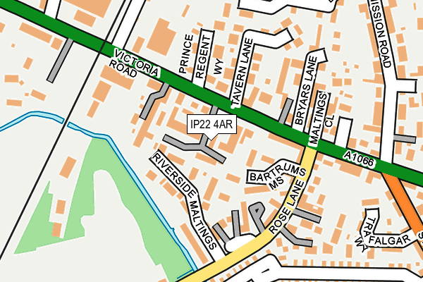 IP22 4AR map - OS OpenMap – Local (Ordnance Survey)