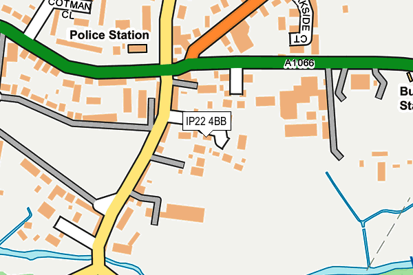 IP22 4BB map - OS OpenMap – Local (Ordnance Survey)