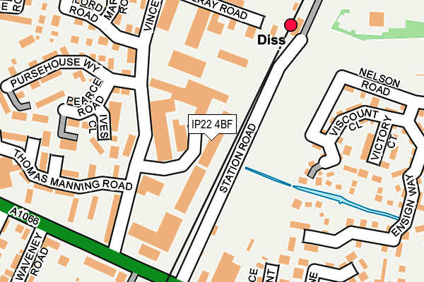 IP22 4BF map - OS OpenMap – Local (Ordnance Survey)