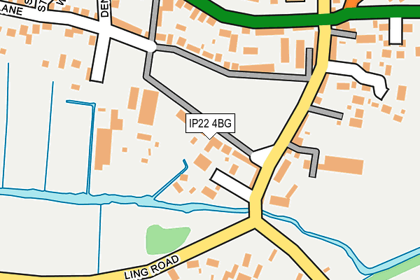 IP22 4BG map - OS OpenMap – Local (Ordnance Survey)