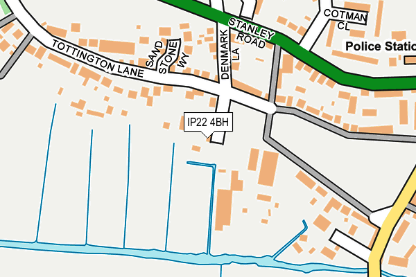 IP22 4BH map - OS OpenMap – Local (Ordnance Survey)