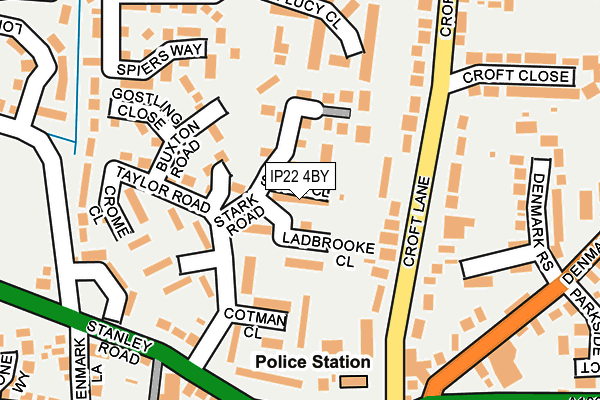 IP22 4BY map - OS OpenMap – Local (Ordnance Survey)