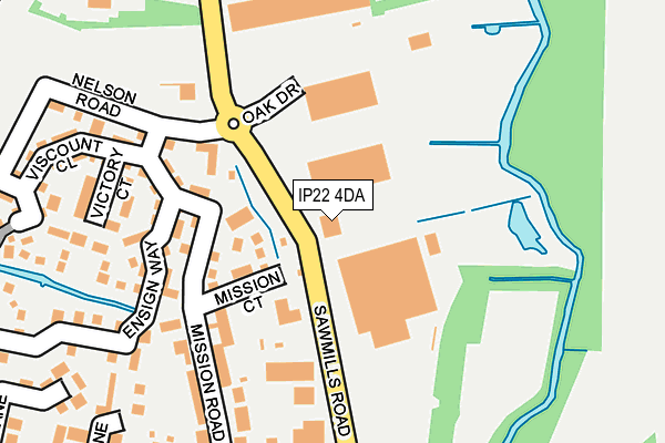 IP22 4DA map - OS OpenMap – Local (Ordnance Survey)