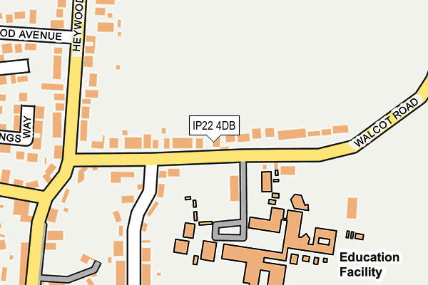 IP22 4DB map - OS OpenMap – Local (Ordnance Survey)