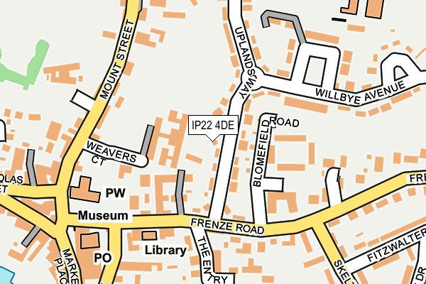 IP22 4DE map - OS OpenMap – Local (Ordnance Survey)