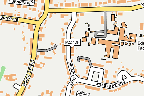 IP22 4DF map - OS OpenMap – Local (Ordnance Survey)