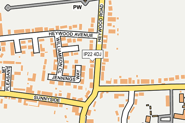 IP22 4DJ map - OS OpenMap – Local (Ordnance Survey)