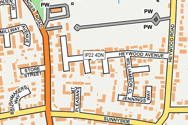 IP22 4DN map - OS OpenMap – Local (Ordnance Survey)