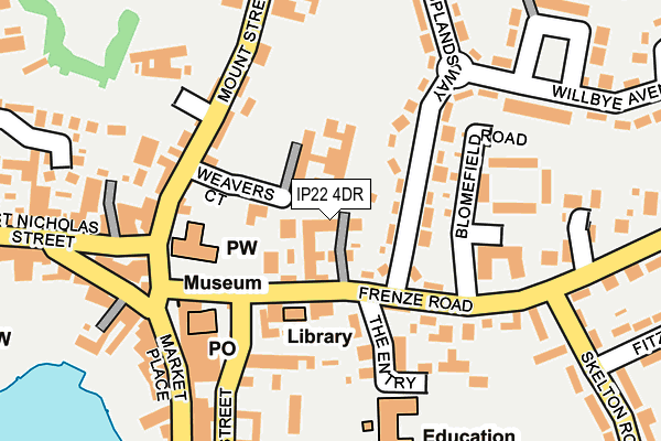 IP22 4DR map - OS OpenMap – Local (Ordnance Survey)