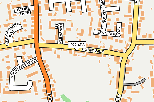 IP22 4DS map - OS OpenMap – Local (Ordnance Survey)