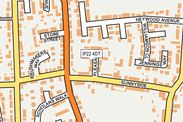 IP22 4DT map - OS OpenMap – Local (Ordnance Survey)