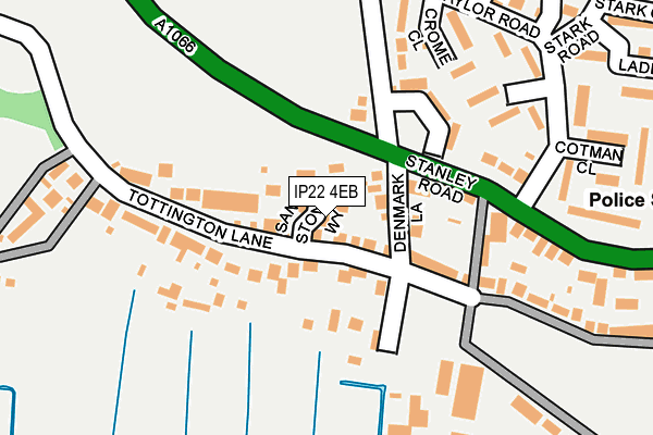 IP22 4EB map - OS OpenMap – Local (Ordnance Survey)