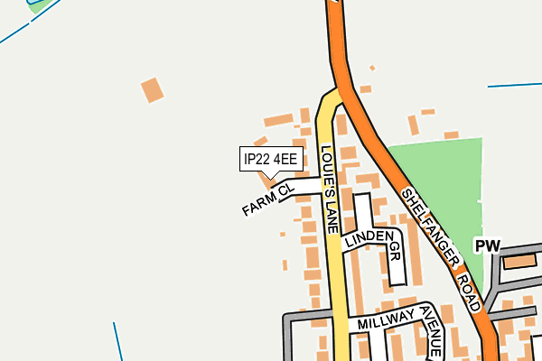 IP22 4EE map - OS OpenMap – Local (Ordnance Survey)