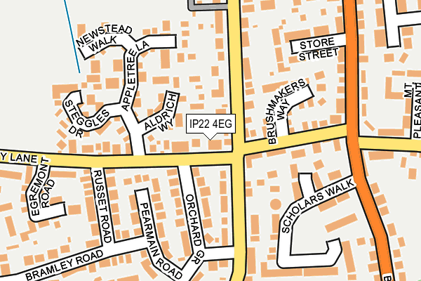 IP22 4EG map - OS OpenMap – Local (Ordnance Survey)