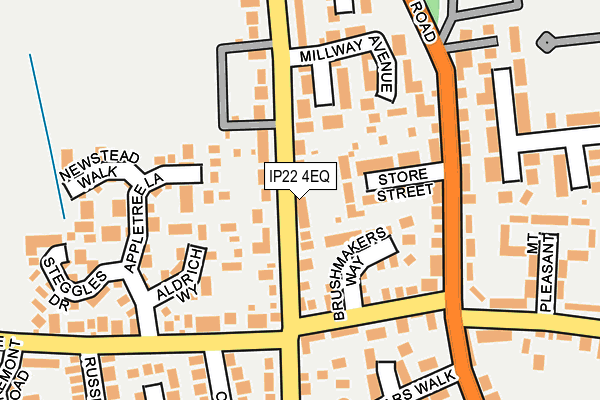 IP22 4EQ map - OS OpenMap – Local (Ordnance Survey)