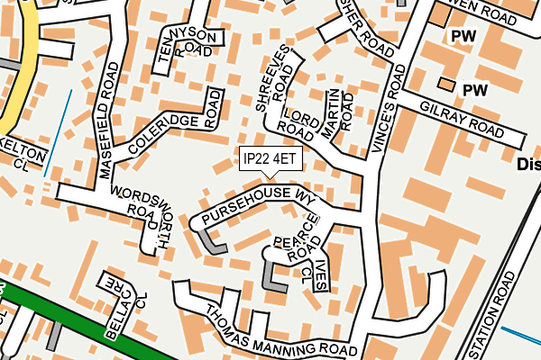 IP22 4ET map - OS OpenMap – Local (Ordnance Survey)