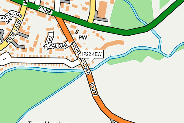 IP22 4EW map - OS OpenMap – Local (Ordnance Survey)