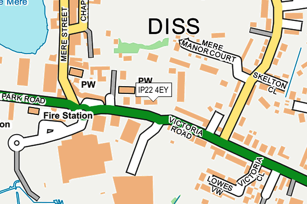 IP22 4EY map - OS OpenMap – Local (Ordnance Survey)