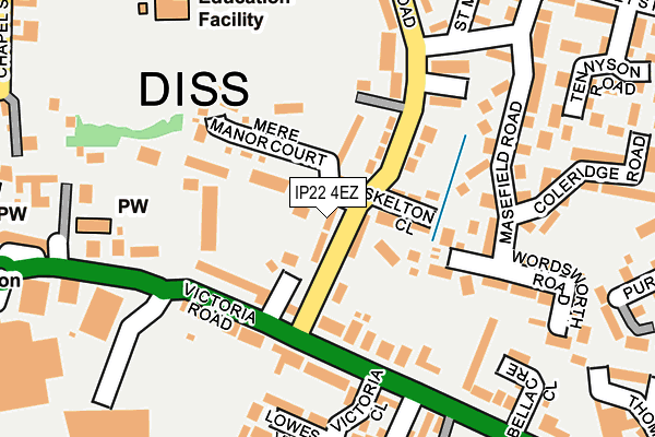 IP22 4EZ map - OS OpenMap – Local (Ordnance Survey)