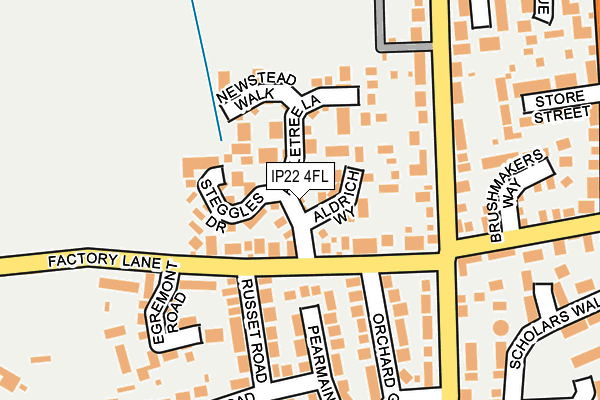 IP22 4FL map - OS OpenMap – Local (Ordnance Survey)