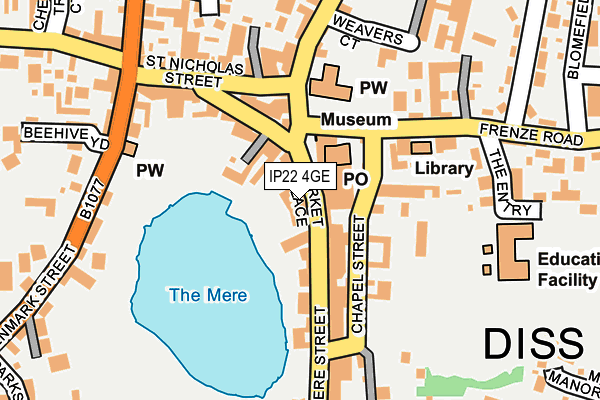IP22 4GE map - OS OpenMap – Local (Ordnance Survey)