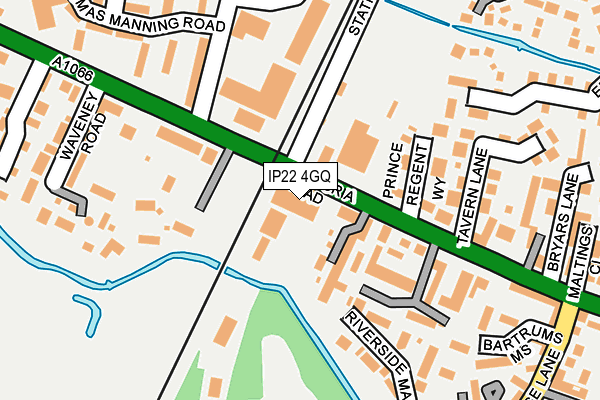 IP22 4GQ map - OS OpenMap – Local (Ordnance Survey)