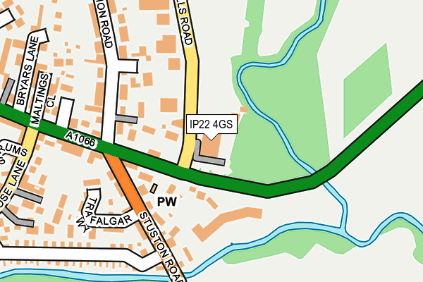 IP22 4GS map - OS OpenMap – Local (Ordnance Survey)