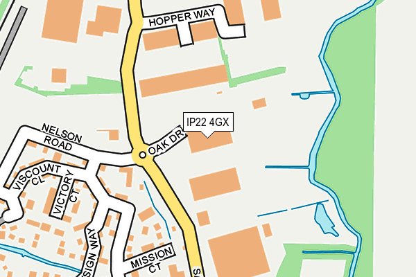IP22 4GX map - OS OpenMap – Local (Ordnance Survey)