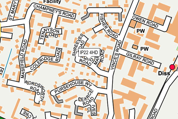 IP22 4HD map - OS OpenMap – Local (Ordnance Survey)