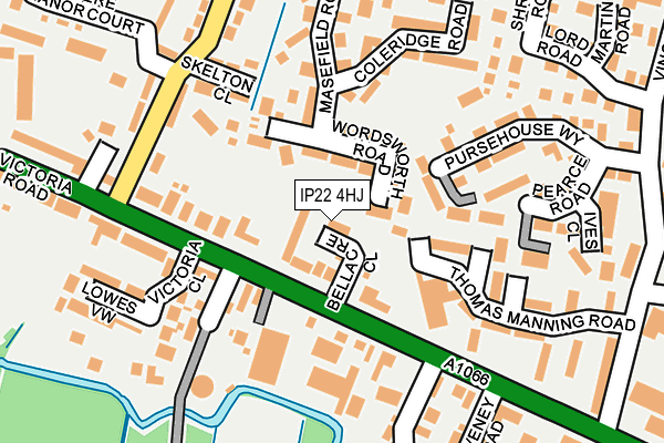 IP22 4HJ map - OS OpenMap – Local (Ordnance Survey)