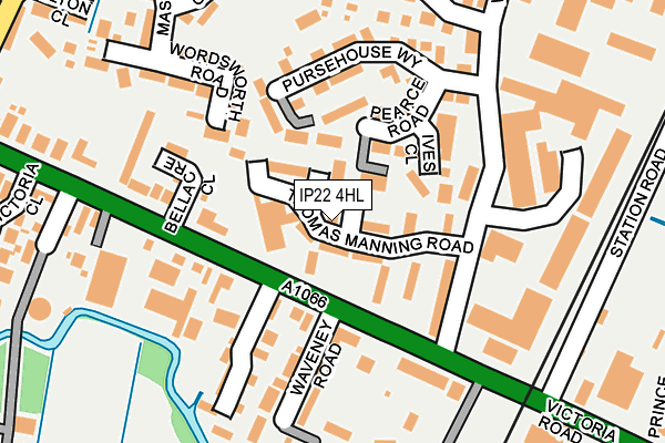 IP22 4HL map - OS OpenMap – Local (Ordnance Survey)