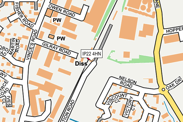 IP22 4HN map - OS OpenMap – Local (Ordnance Survey)