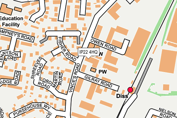 IP22 4HQ map - OS OpenMap – Local (Ordnance Survey)