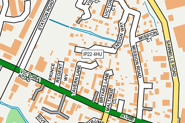 IP22 4HU map - OS OpenMap – Local (Ordnance Survey)