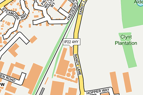 IP22 4HY map - OS OpenMap – Local (Ordnance Survey)