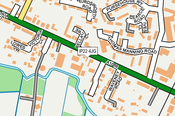 IP22 4JG map - OS OpenMap – Local (Ordnance Survey)