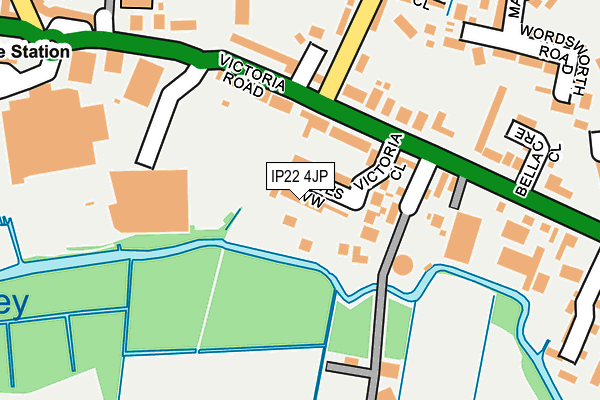 IP22 4JP map - OS OpenMap – Local (Ordnance Survey)