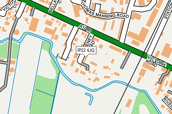 IP22 4JQ map - OS OpenMap – Local (Ordnance Survey)