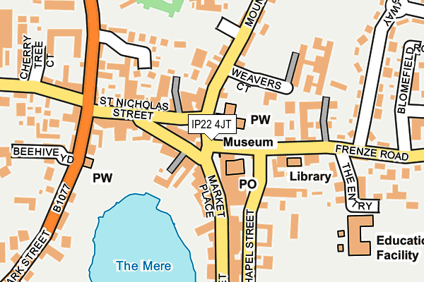 IP22 4JT map - OS OpenMap – Local (Ordnance Survey)