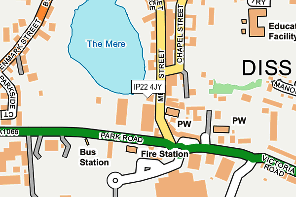 IP22 4JY map - OS OpenMap – Local (Ordnance Survey)