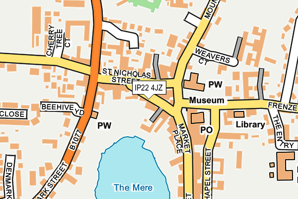 IP22 4JZ map - OS OpenMap – Local (Ordnance Survey)