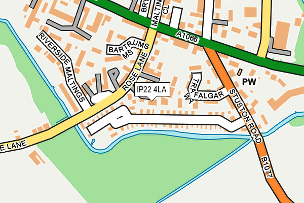 IP22 4LA map - OS OpenMap – Local (Ordnance Survey)