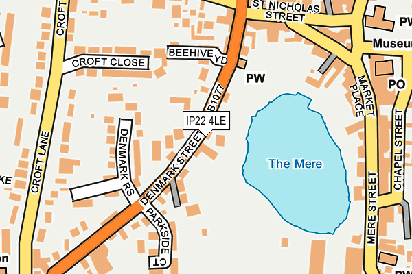 IP22 4LE map - OS OpenMap – Local (Ordnance Survey)