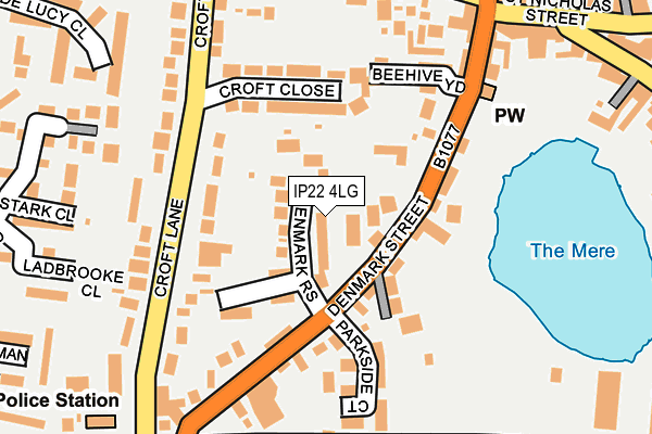 IP22 4LG map - OS OpenMap – Local (Ordnance Survey)