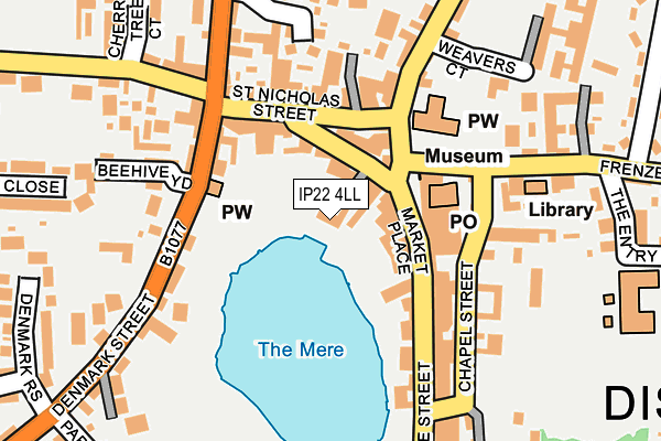 IP22 4LL map - OS OpenMap – Local (Ordnance Survey)