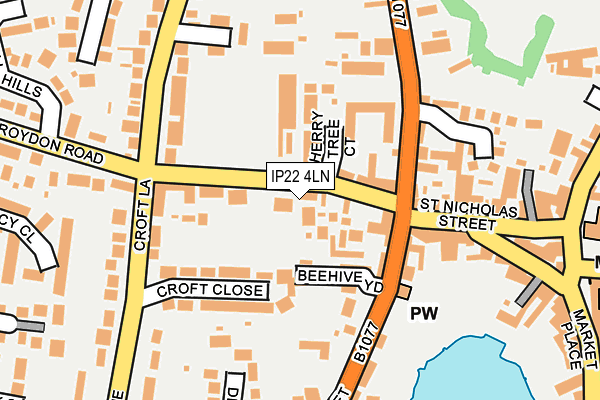 IP22 4LN map - OS OpenMap – Local (Ordnance Survey)